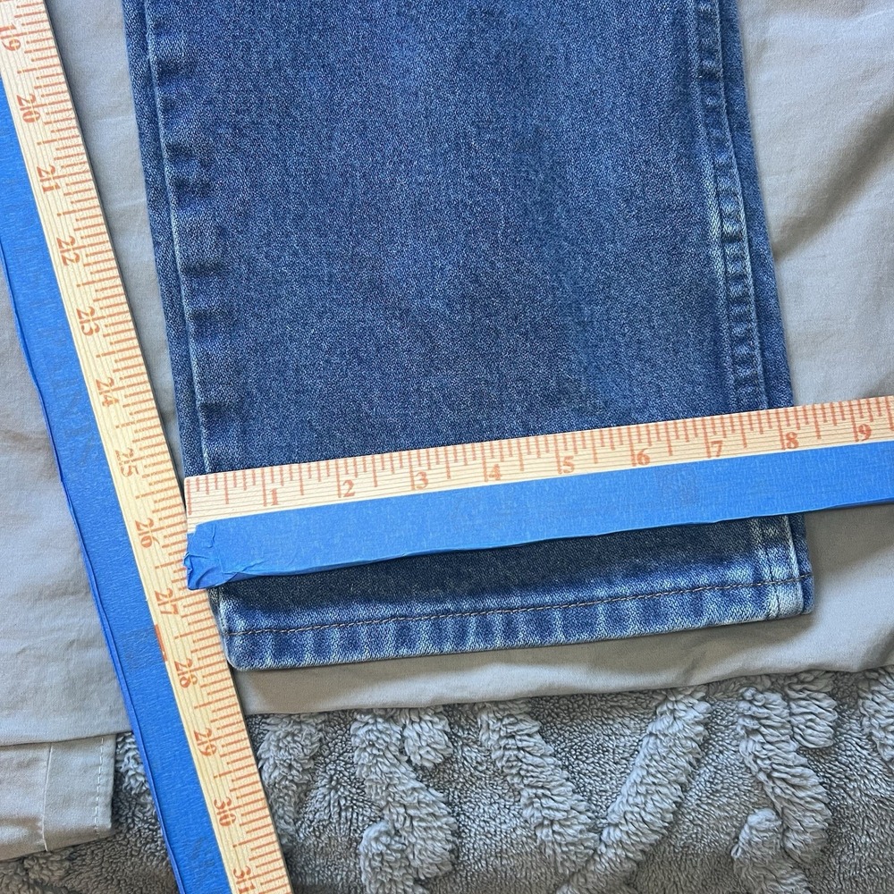 WRANGLER Jean Men Size 40x30 Blue Denim Cowboy Cut High Rise Rodeo 13MWZ Tapered - Picture 11 of 14